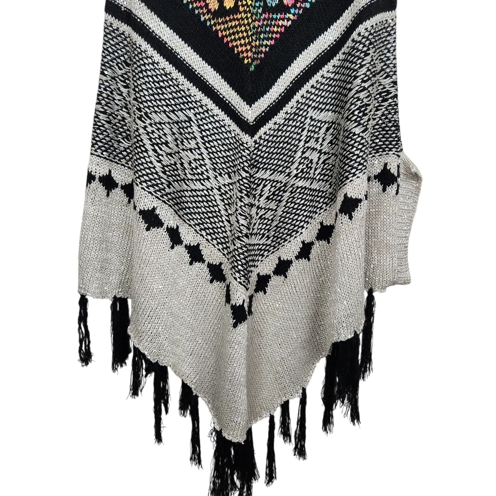 Alberto Makali New York Knit Shawl Metallic Glitter Tie Dye Womens Size L/XL